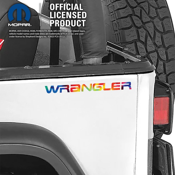 Tie Dye - Jeep USA Wrangler YJ 1986-1995 Rear Fender Wrangler Decal | Quarter Panel