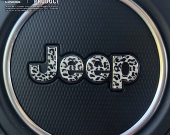 Animal Print Jeep Steering Wheel  Sticker Decal, Wrangler JK, JL, Gladiator, Renegade, Grand Cherokee, Compass, Patriot, Liberty