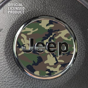 Camo Steering Wheel Circle Jeep  Sticker Decal, Wrangler JK, JL, Gladiator, Renegade, Grand Cherokee, Compass, Patriot, Liberty