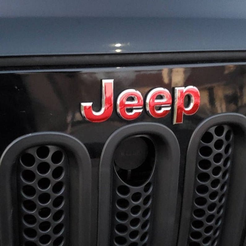 Chrome Jeep Emblem Sticker Decal Wrangler JK TJ JL Etsy