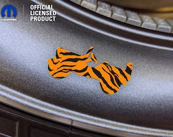 Decalcomania per cerchioni Jeep con stampa animalier: mucca, leopardo, tigre, giraffa (confezione da 5)
