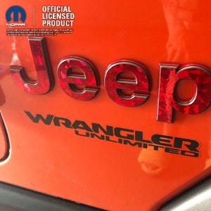 Holographic Crystal - Jeep Gladiator 2020+ Gem Glitter Tailgate Fender Emblem Overlay Decal Sticker