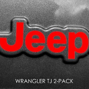 Jeep Wrangler TJ Emblem Overlay Dekal 1997-2006 - Anpassad färg vinyl
