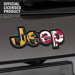 Zustandsflagge Jeep Emblem Aufkleber, Wrangler JK, TJ, JL, yj, Gladiator, Renegade, Cherokee, Grand Cherokee, Kompass, Freiheit, Anhänger