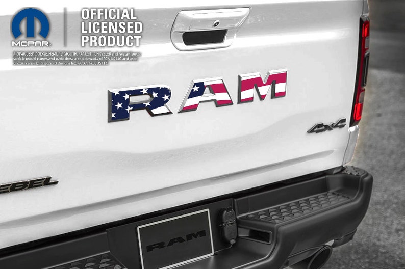 RAM 1500 American Flag Decal Sticker Tailgate