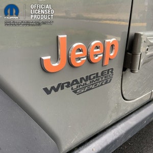 Jeep Custom Color Emblem Sticker Decal, Wrangler JK, TJ, JL, yj, Gladiator, Renegade, Cherokee, Grand Cherokee, Compass, Liberty, Patriot image 2