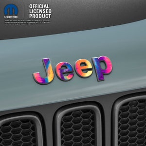 Jeep Tie Dye Aufkleber Emblem Aufkleber, Wrangler JK TJ JL, Gladiator, Renegade, Cherokee, Grand Cherokee, Kompass, Liberty, Patriot, Aufkleber