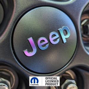 Einhorn-Chrome-Jeep-Rad-Mitte-Kap-Abziehbild-Aufkleber (5 Stück)