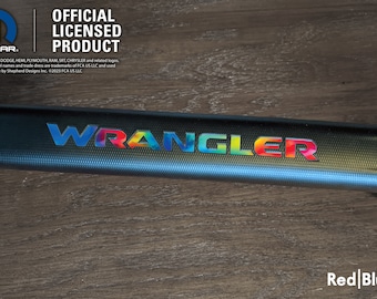 Tie Dye - Jeep Wrangler JL Grab Handle Jeep Emblem Sticker Decal, Wrangler JL Dash Glove Box Bar, Dash Letters, Tie-Dye, Die Dashboard Dash