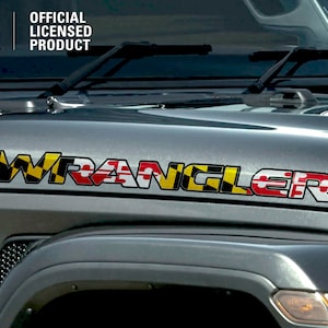State Flag Rubicon Style Hood Decal Sticker | Unlimited | Gladiator | Mojave | Sahara | Willys | Text | Name | Jeep