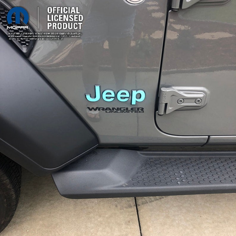 Jeep Custom Color Emblem Sticker Decal, Wrangler JK, TJ, JL, yj, Gladiator, Renegade, Cherokee, Grand Cherokee, Compass, Commander image 7