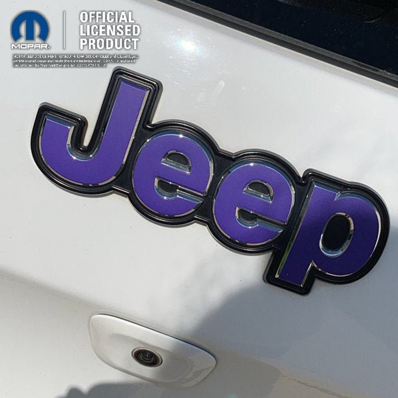 Jeep Custom Color Emblem Sticker Decal, Wrangler JK, TJ, JL, yj, Gladiator, Renegade, Cherokee, Grand Cherokee, Compass, Commander image 4