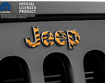 Sticker embleem jeep met dierenprint: Wrangler, Cherokee, Gladiator