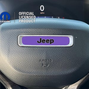 Jeep Steering Wheel Circle Jeep Custom Color Sticker Decal, Wrangler JK, JL, Gladiator, Renegade, Grand Cherokee, Compass, Patriot, Liberty
