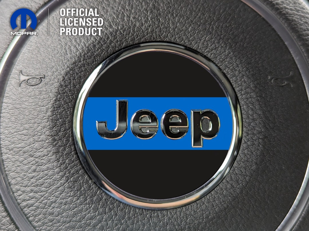 Solid Thin Blue Line Jeep Steering Wheel Circle Sticker Decal Etsy