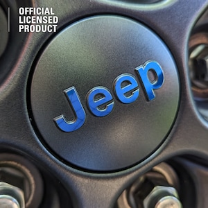 Chrome Jeep Wheel Center Cap Decal Sticker (Pack of 5)