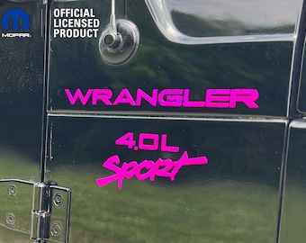 Holographic Jeep Wrangler TJ Decal: 4.0L Sport Fender Sticker (Two Pack)
