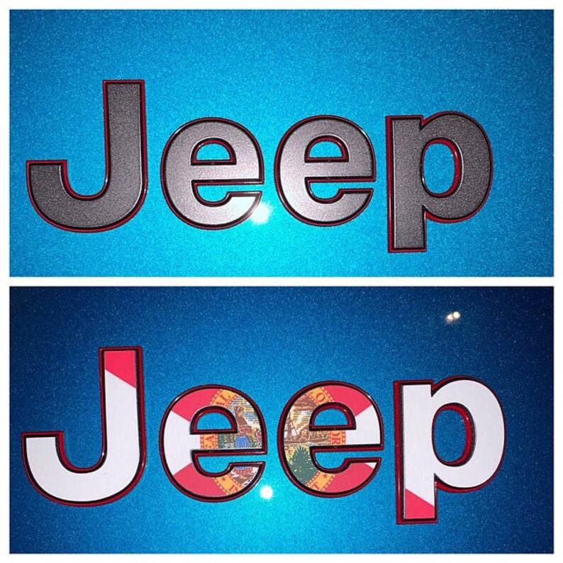Set of 2 Jeep Wrangler JL 2018 2019 2021 State Flag ...