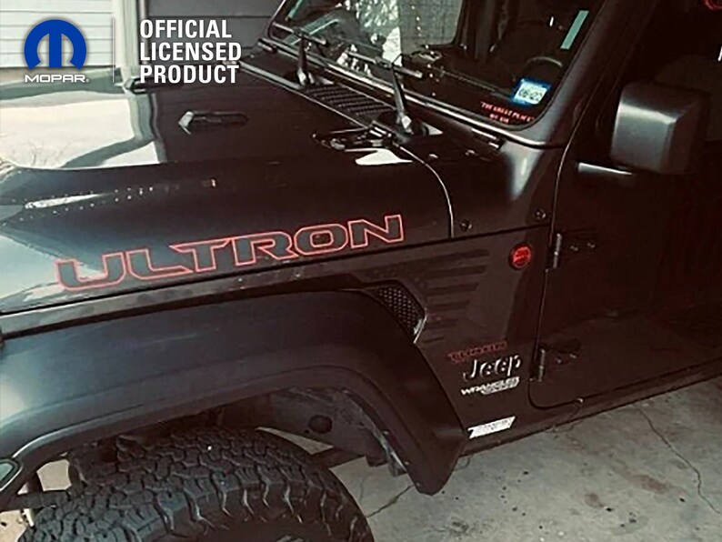 Jeep Wrangler Custom Hood Decal Sticker Wrangler Unlimited Gladiator