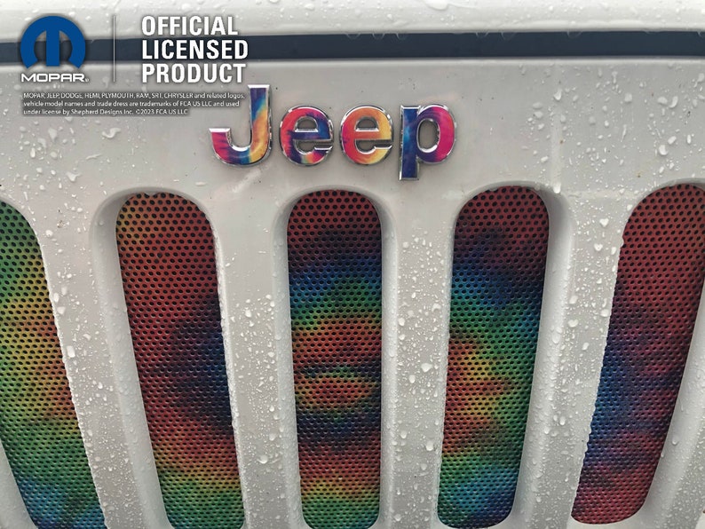 Jeep Tie Dye Decal Emblem Decal, Wrangler JK TJ JL, Gladiator, Renegade, Cherokee, Grand Cherokee, Compass, Liberty, Patriot, Sticker image 10