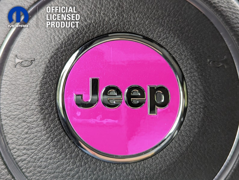 Jeep Steering Wheel Circle Jeep Custom Color Sticker Decal, Wrangler JK, JL, Gladiator, Renegade, Grand Cherokee, Compass, Patriot, Liberty image 2