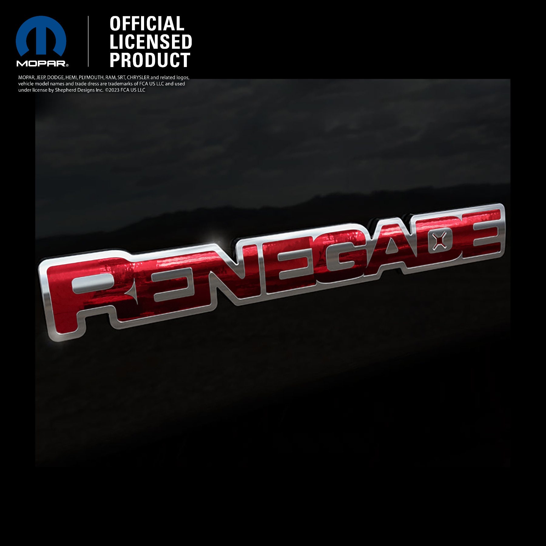 Emblema Cromado Original Mopar Para Capó Jeep Renegade 2015-2020, Pieza 68477414aa, Reemplazo Directo