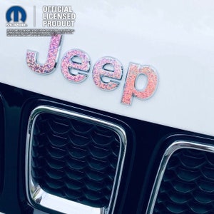 Holografiska paljetter Jeep emblem klistermärke dekal, Wrangler JK, TJ, JL, Gladiator, Renegade, Cherokee, Grand Cherokee, Compass, Liberty, Patriot bild 6