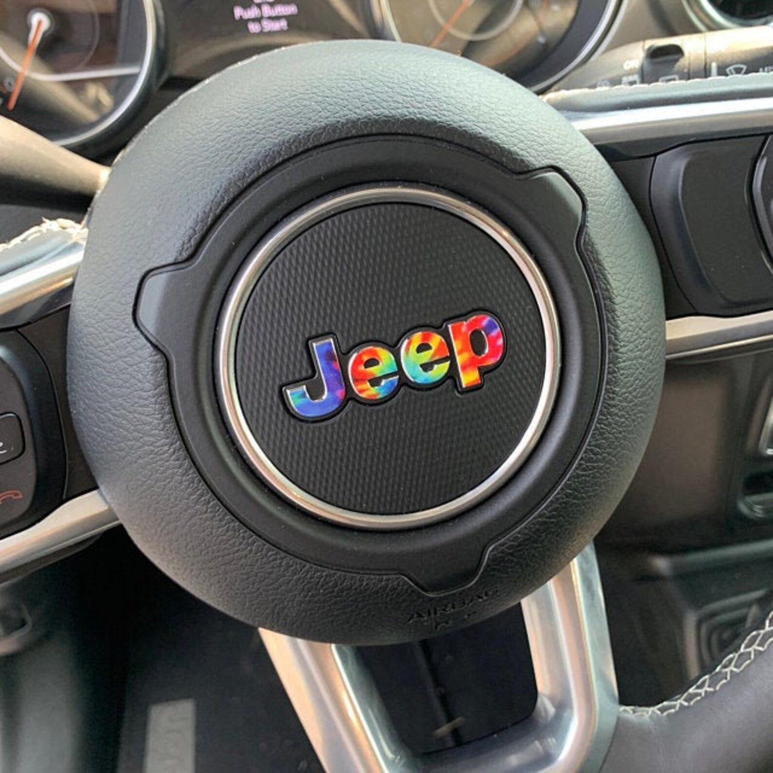 Steering Wheel Tye Die Jeep Emblem Sticker Decal Wrangler JK Etsy