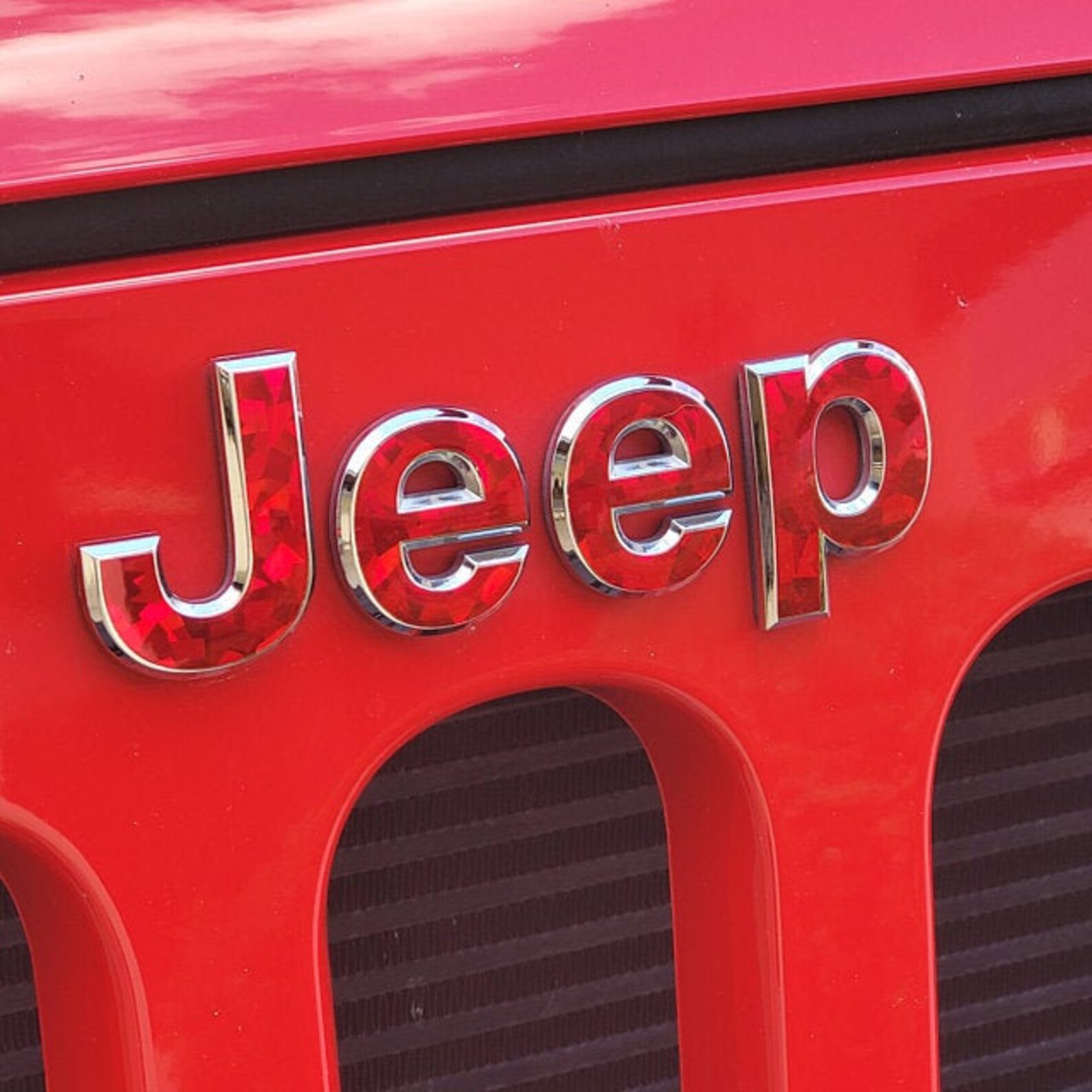 Holographic Crystal Jeep Emblem Sticker Decal Wrangler JK Etsy