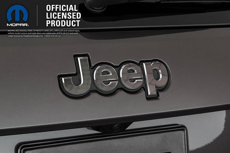 Chrome Jeep Emblem Sticker Decal, Wrangler JK, TJ, JL, Gladiator, Renegade, Cherokee, Grand Cherokee, Compass, Liberty, Patriot image 7