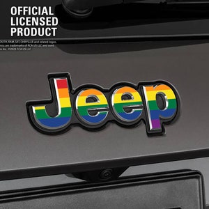 Gay Pride, Fortschritts-Stolz, jeep Emblem Aufkleber, Wrangler JK, TJ, JL, Gladiator, Renegade, Cherokee, Grand Cherokee, Kompass, Patriot