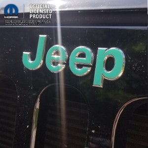 Jeep Custom Color Emblem Sticker Decal, Wrangler JK, TJ, JL, yj, Gladiator, Renegade, Cherokee, Grand Cherokee, Compass, Liberty, Patriot image 4