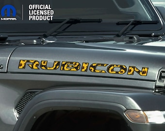 Rubicon JL JLU Style Jeep Sunflower Hood Text Decal Sticker Wrangler | Unlimited | Gladiator | Mojave | Sahara | Willys