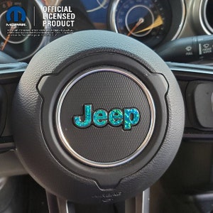 Holographic Sequins Steering Wheel Jeep Sticker Decal, Wrangler JK, JL, Gladiator, Renegade, Grand Cherokee, Compass, Patriot