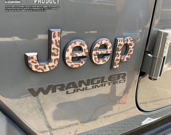 Sticker sticker met dierenprint jeep embleem: Wrangler, Cherokee, Gladiator