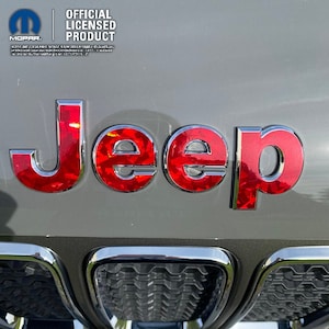 Holographic Crystal Jeep 2014 2019 Sticker Decal Emblem Overlay | Jeep Decal | Latitude | Overland | Trailhawk