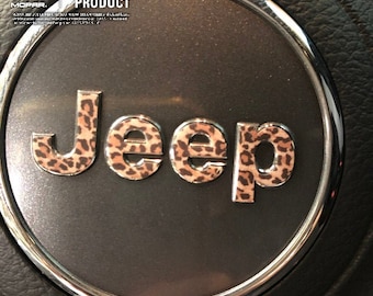 Animal Print Jeep Steering Wheel  Sticker Decal, Wrangler JK, JL, Gladiator, Renegade, Grand Cherokee, Compass, Patriot, Liberty