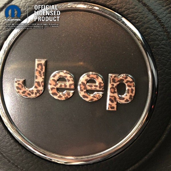 Animal Print Jeep Steering Wheel  Sticker Decal, Wrangler JK, JL, Gladiator, Renegade, Grand Cherokee, Compass, Patriot, Liberty