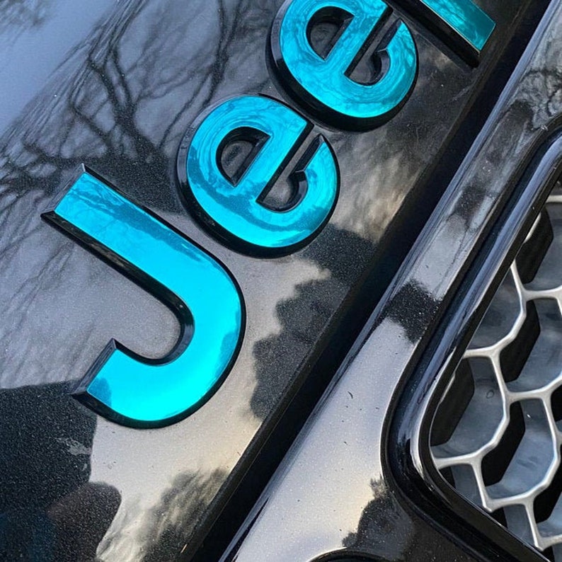 Chrome Jeep Wrangler JK JKU Grill Emblem Overlay Sticker | Etsy