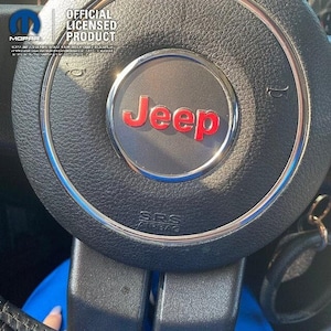Steering Wheel Jeep Custom Color Jeep Emblem Sticker Decal, Wrangler JK, JL, Gladiator, Renegade, Grand Cherokee, Compass, Patriot, Liberty