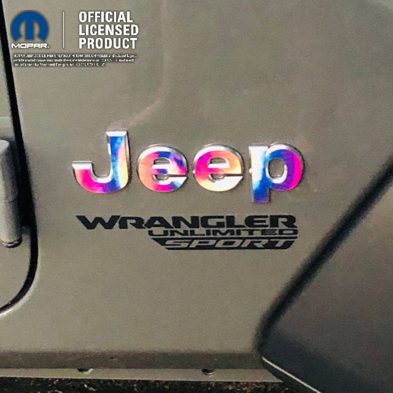 Jeep Tie Dye Decal Emblem Decal, Wrangler JK TJ JL, Gladiator, Renegade, Cherokee, Grand Cherokee, Compass, Liberty, Patriot, Sticker image 5