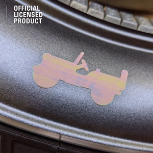 Holographic Chrome Opal Wheel Rim Silhouette Jeep Sticker Decal, Wrangler JK, JL, wwII, Pack of 5, AC Vent