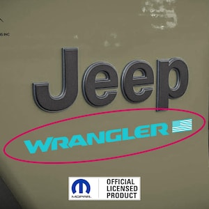 Jeep Wrangler Custom Color JL Fender Decal with American Flag, Sticker