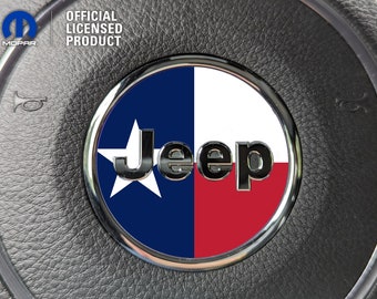State Flag Jeep Steering Wheel Circle Sticker Decal, Wrangler JK, TJ, JL, Gladiator, Renegade, Cherokee, Grand Cherokee, Compass