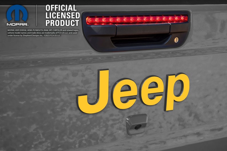 Jeep Custom Color Emblem Sticker Decal, Wrangler JK, TJ, JL, yj, Gladiator, Renegade, Cherokee, Grand Cherokee, Compass, Commander image 2
