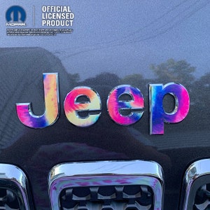 Jeep Tie Dye Decal Emblem Decal, Wrangler JK TJ JL, Gladiator, Renegade, Cherokee, Grand Cherokee, Compass, Liberty, Patriot, Sticker image 8