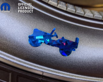 Calcomanías holográficas de cristal para llantas de Jeep - Wrangler JK, JL - Paquete de 5