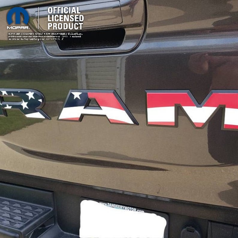RAM 1500 American Flag Decal Sticker Tailgate