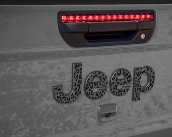 Sticker sticker jeep embleem zwarte luipaardprint, Wrangler JL, gladiator, Sahara, stuur, handgreep, 4xe, cirkel - gelimiteerde oplage