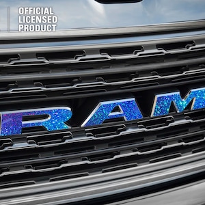 2019-2025 Holographic Sequins -  RAM 1500 Grille Tailgate Emblem Decal Overlay | Big Horn | Laramie | Limited | Longhorn | Rebel | Tradesman